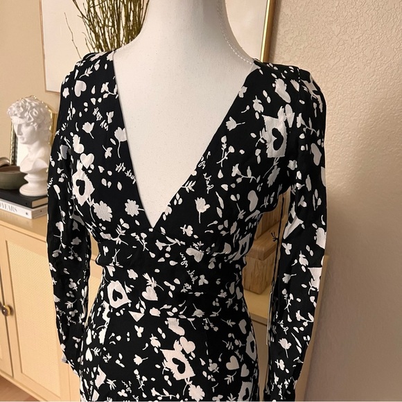 RARE Reformation NWT F Off Hate You Heart Print Primrose Dress Sz XS - Picture 2 of 11